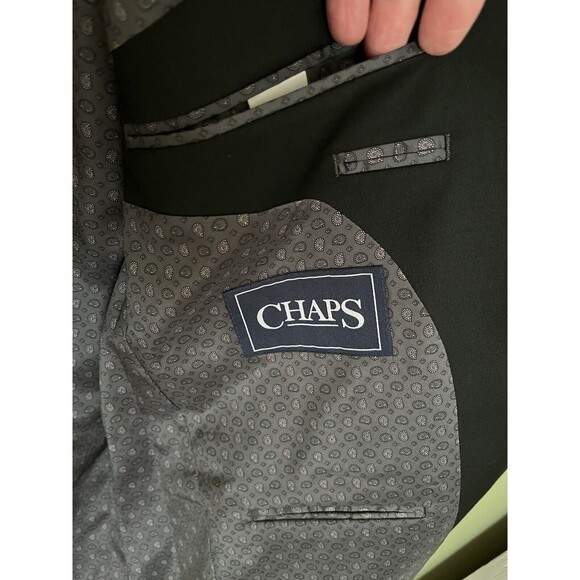 Chaps Men's Suit Jacket Black Lined 2 Button Size 38R Made in Vietnam - Picture 7 of 9